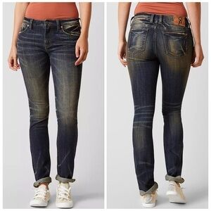 Rock Revival Remix Mid Rise Straight Leg Stretch Jeans in Vintage Indigo Size 25